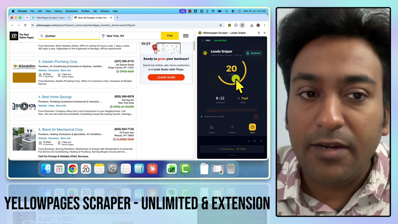CAPTCHA and large-scale scraping section of the Leads-Sniper Yellow Pages tutorial