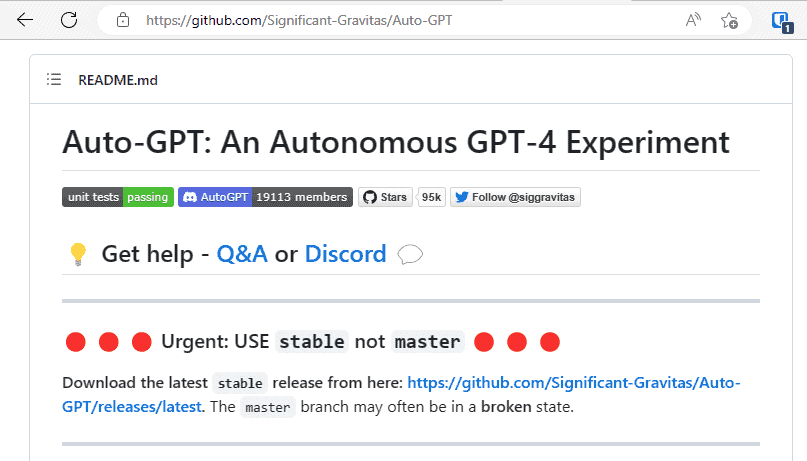 AutoGPT Github