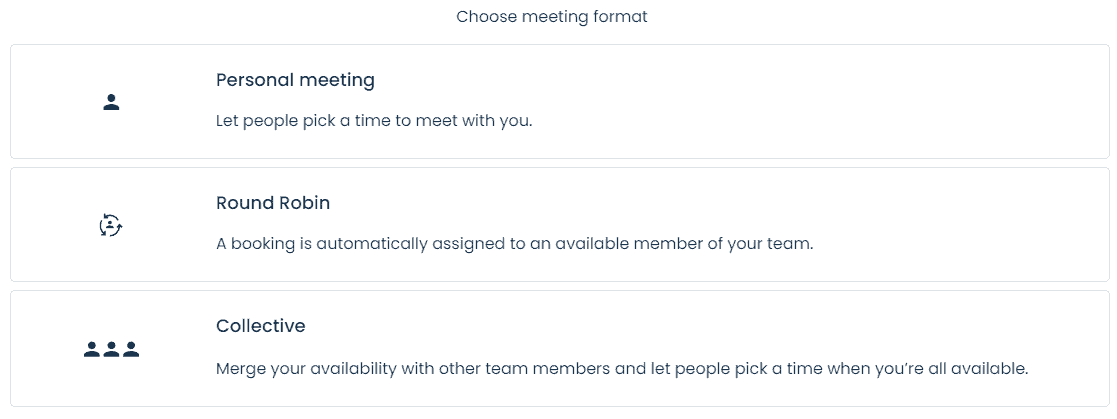 Meeting formats