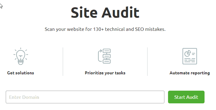 You can do site audit with Semrush