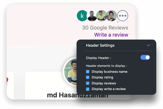 Social reviews design