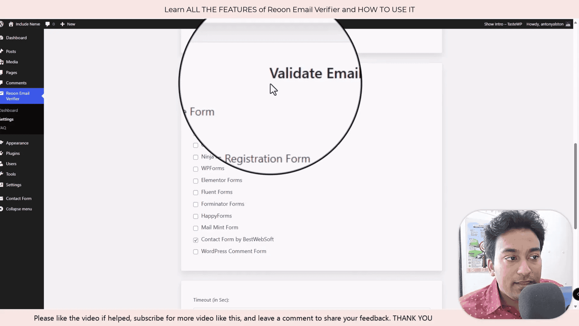 Email acceptance settings customization options