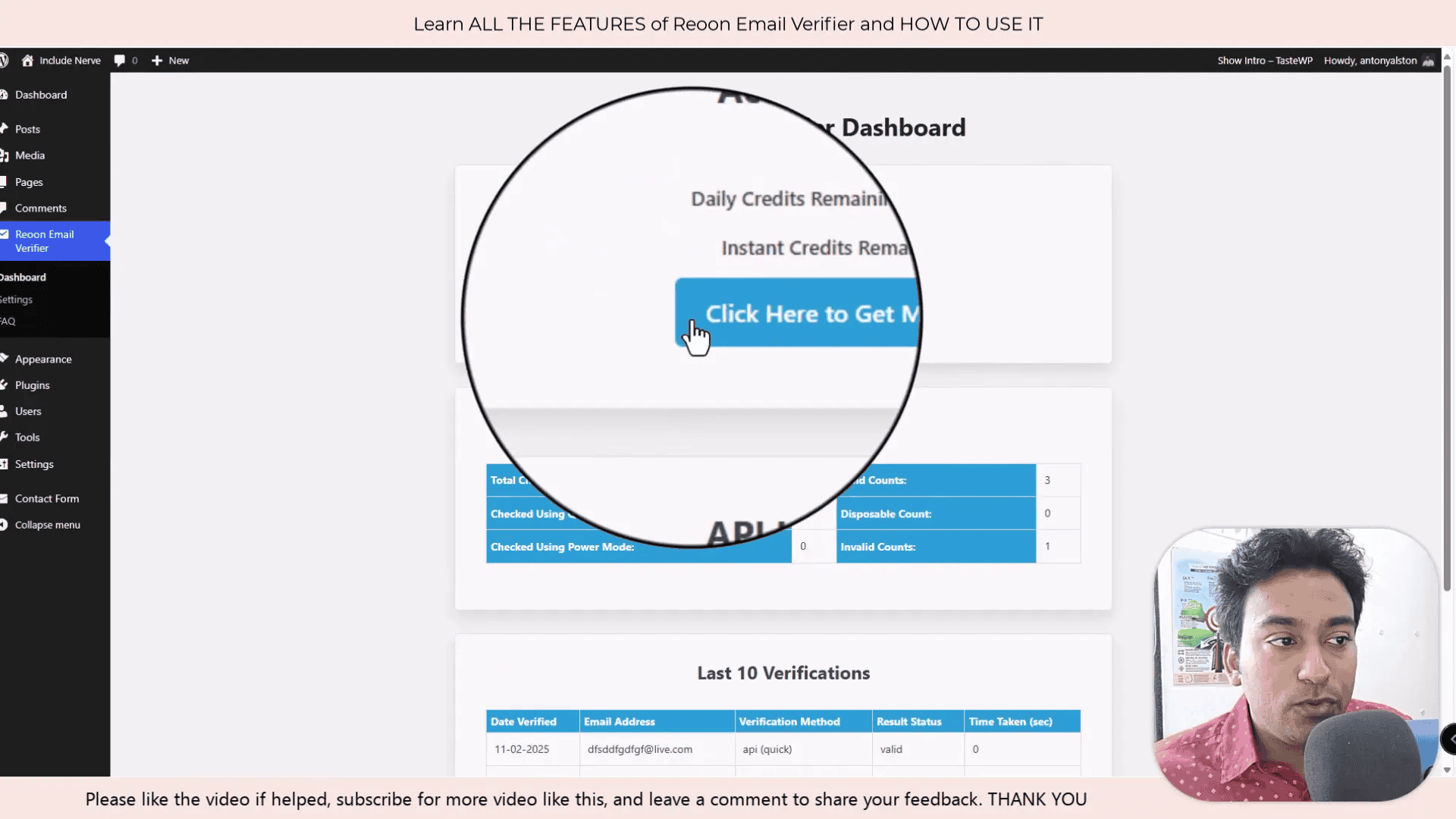 Testing the WordPress plugin setup for Reoon Email Verifier