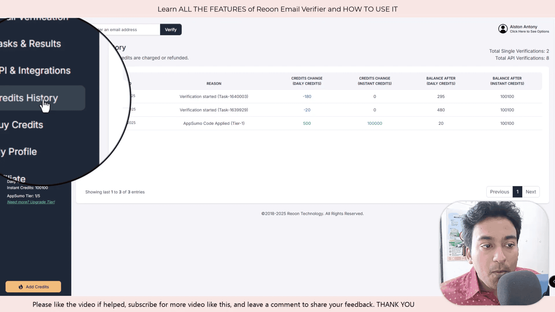 Credit history and purchasing credits