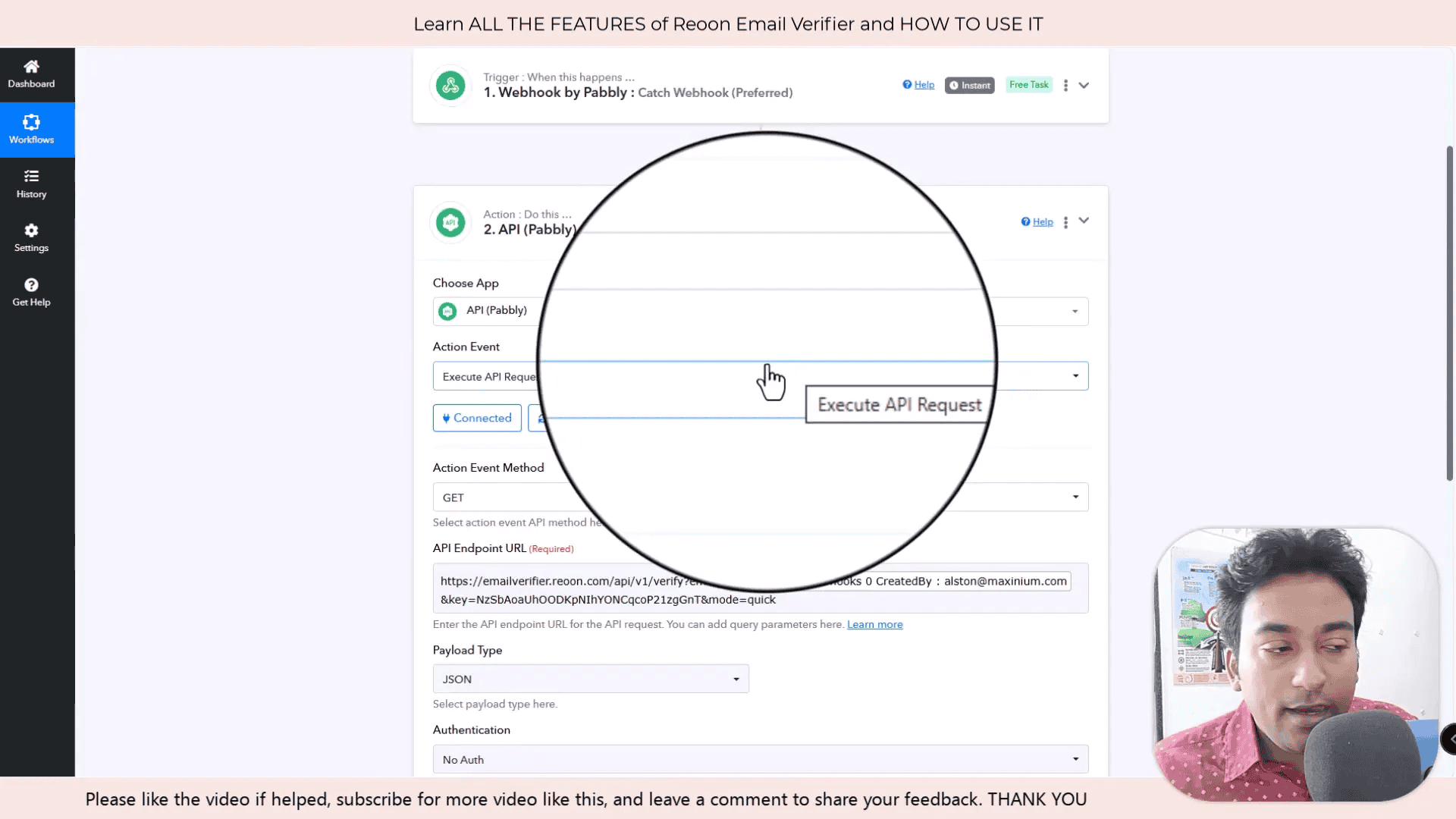 Executing API requests in Pabbly