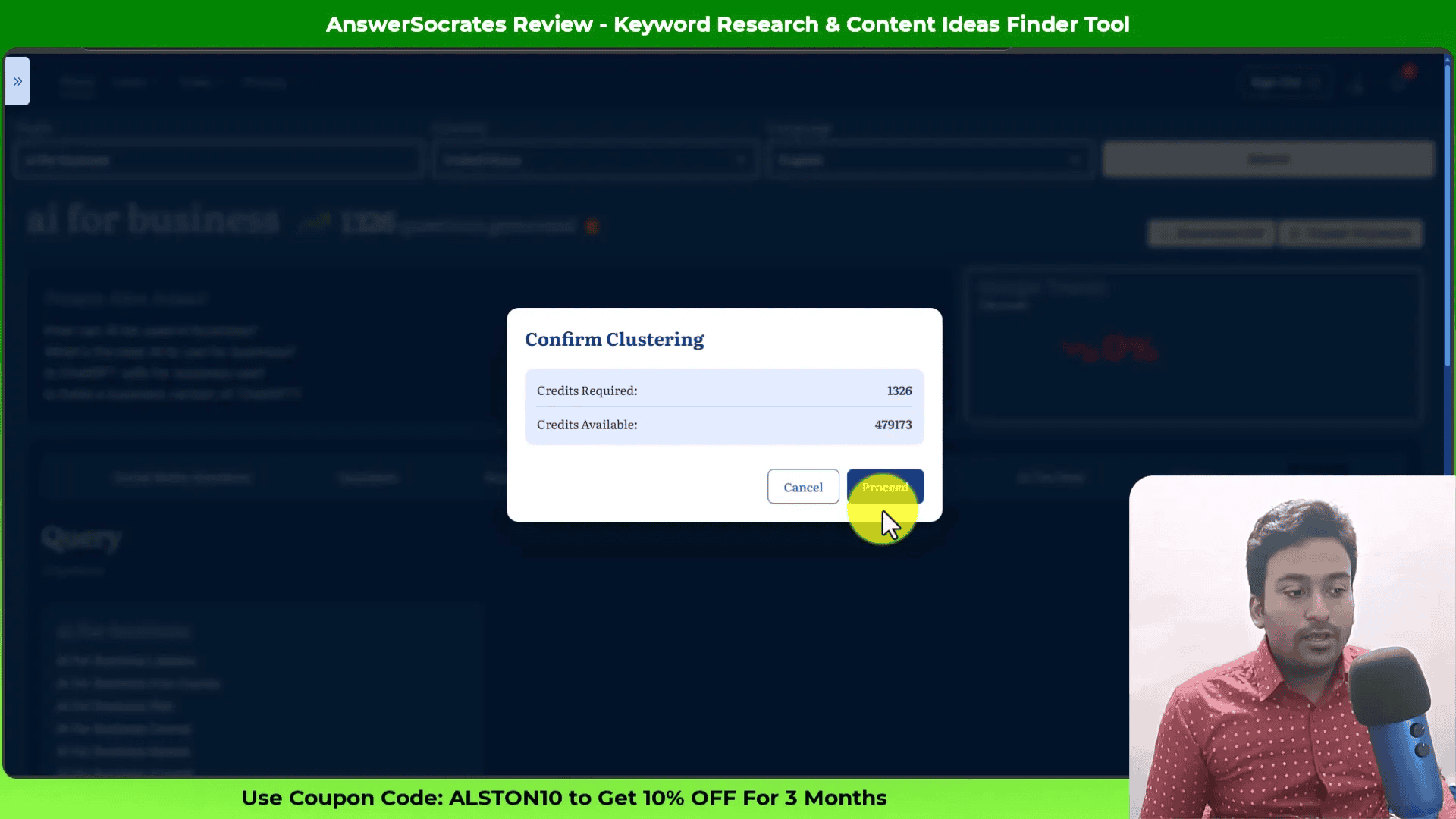 Keyword clustering feature in Answer Socrates