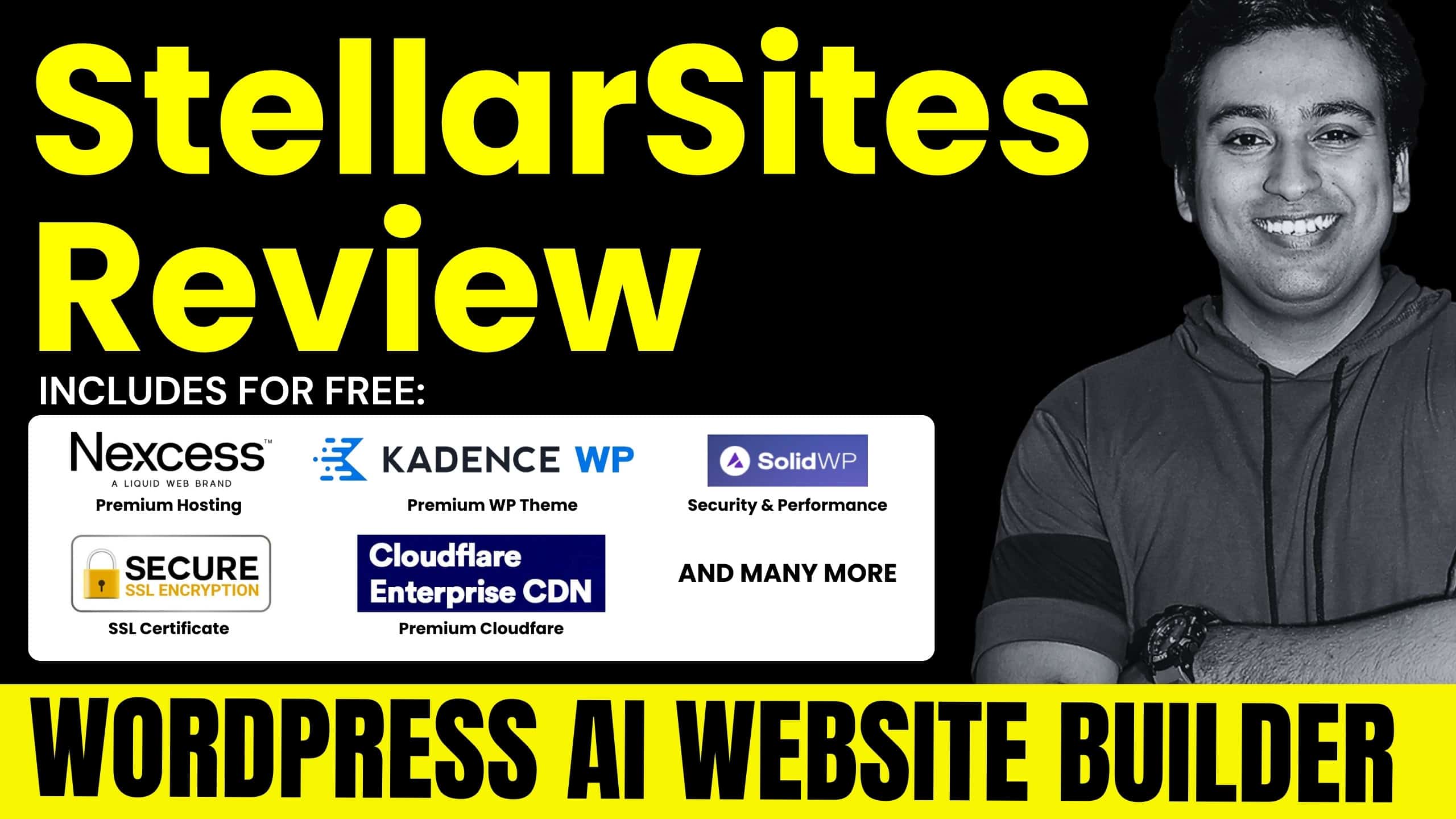 StellarSites review: WordPress AI website builder, includes free hosting, theme & plugins.