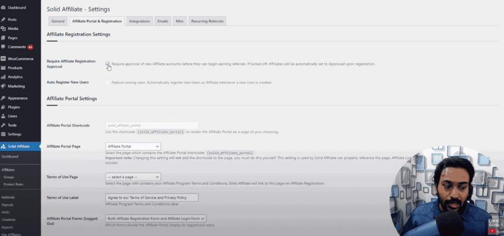 You can use a custom Affiliate page design