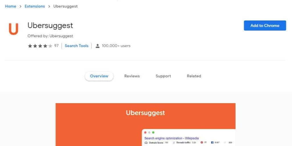 Ubersuggest Chrome Extension
