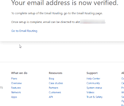 Custom email address CloudFlare