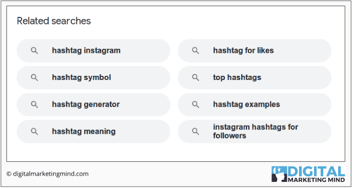 Google related searches suggestions for your search query