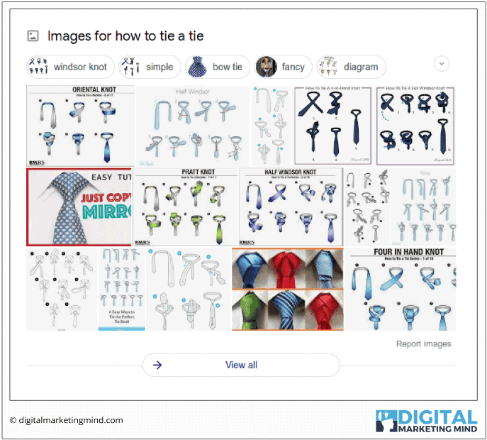 Image snippet results in SERP pages