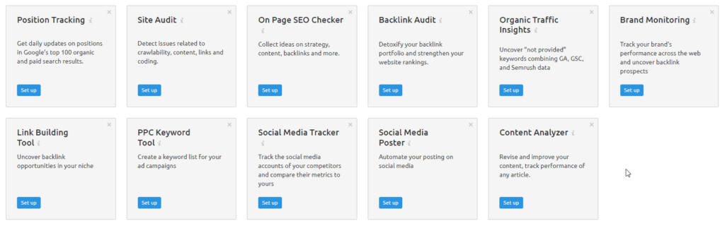 Understanding Your Semrush Project Dashboard