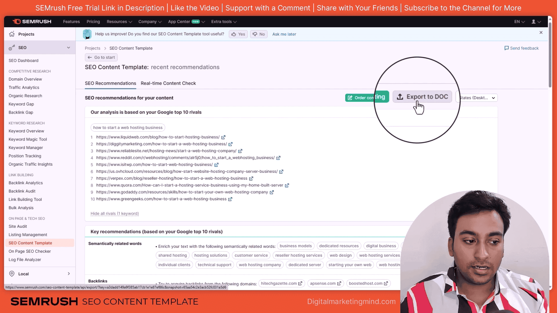 Semrush SEO Content Template