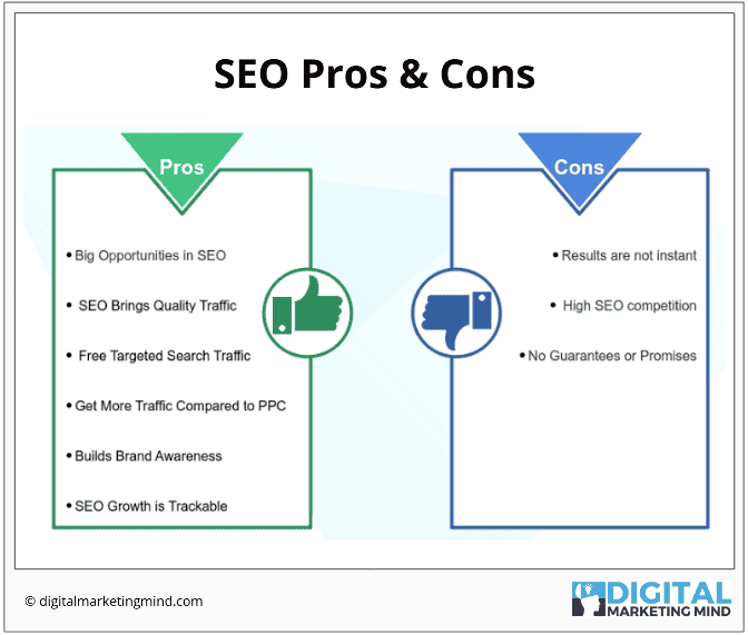 Complete SEO advantages and disadvantages analysis for beginners